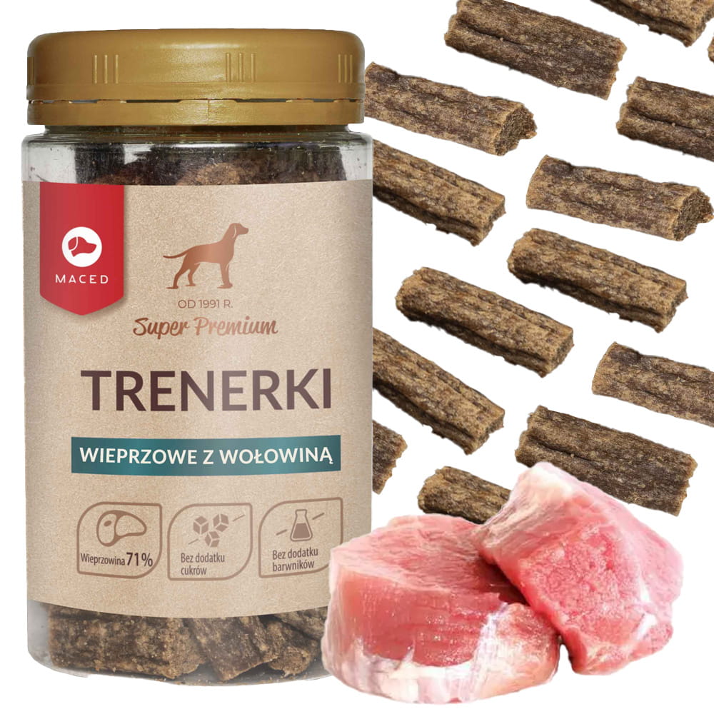 Maced TRENERKI SMACZKI WIEPRZOWE Z WOŁOWINĄ 150g